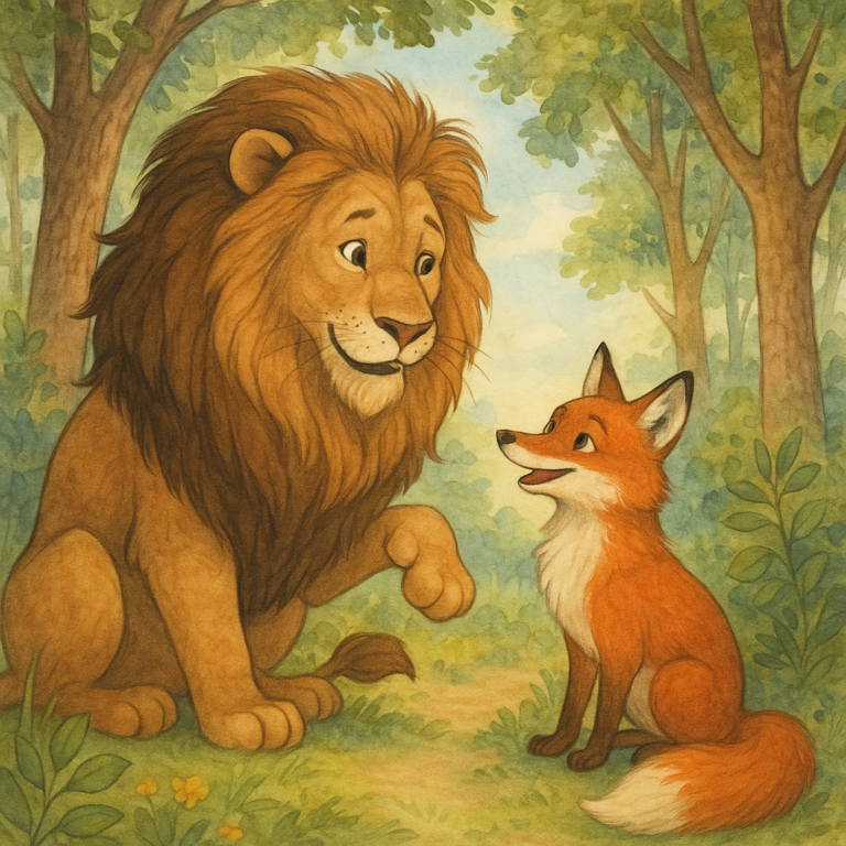 Aslan Ve Tilki Masalı | Çocuklar İçin Eğitici Masal